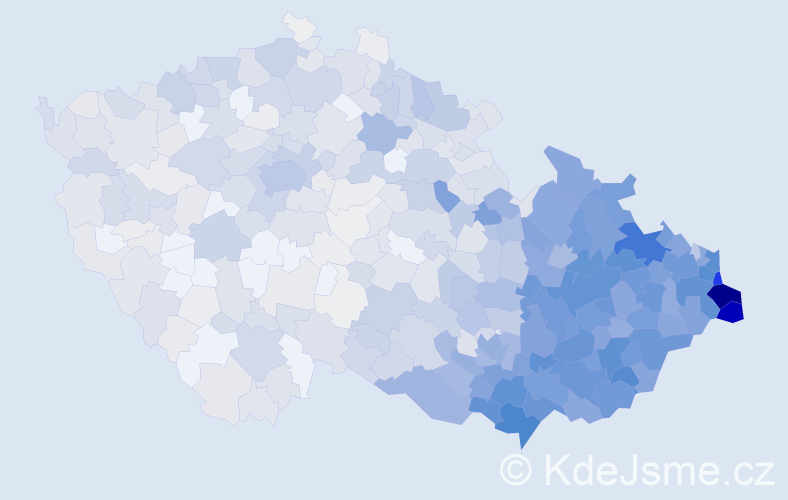 Jméno: 'Bronislava', počet výskytů 3960 v celé ČR