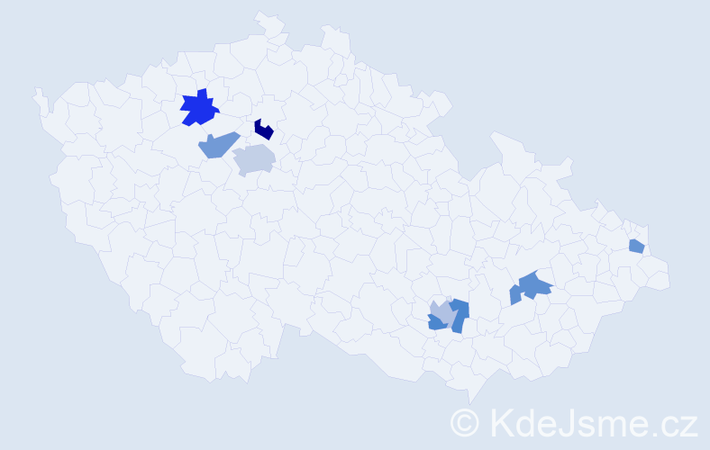 Jméno: 'Quang', počet výskytů 9 v celé ČR