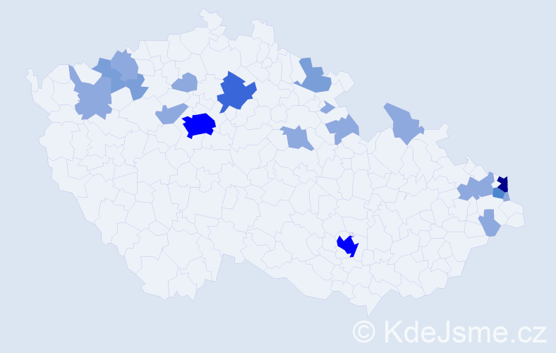 Jméno: 'Mieczyslaw', počet výskytů 43 v celé ČR