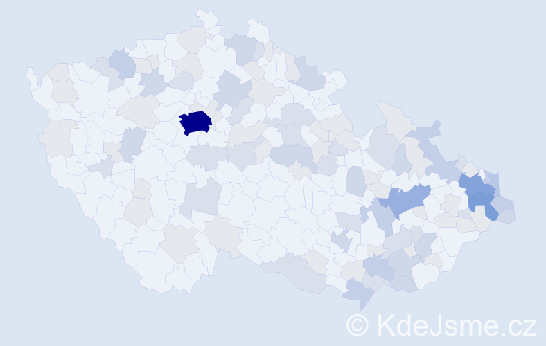 Jméno: 'Regína', počet výskytů 249 v celé ČR