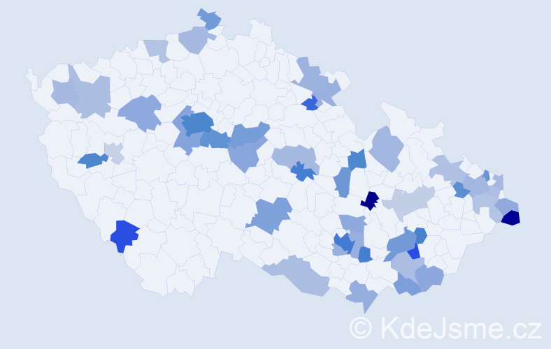 Jméno: 'Olivia', počet výskytů 94 v celé ČR