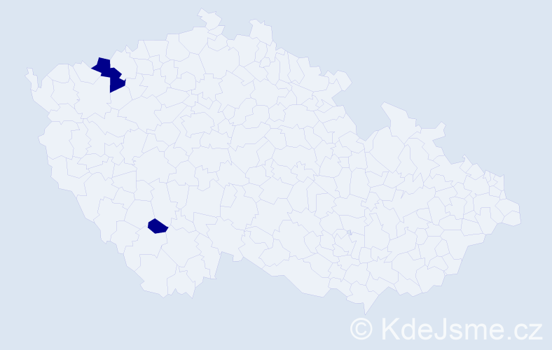 Jméno: 'Irko', počet výskytů 2 v celé ČR