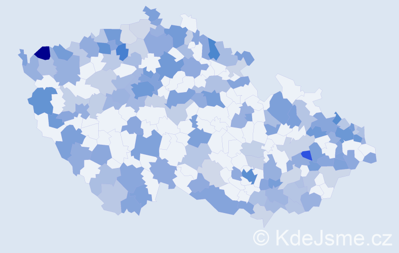 Jméno: 'Dennis', počet výskytů 310 v celé ČR