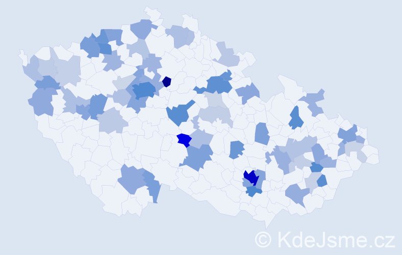 Jméno: 'Mark', počet výskytů 173 v celé ČR