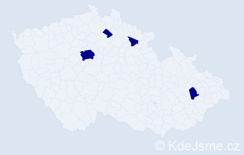 Jméno: 'Fani', počet výskytů 4 v celé ČR