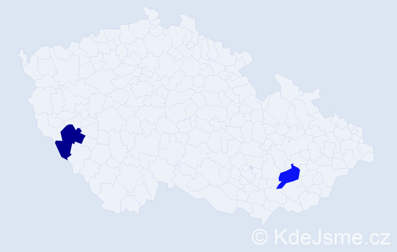 Jméno: 'Smaranda', počet výskytů 2 v celé ČR
