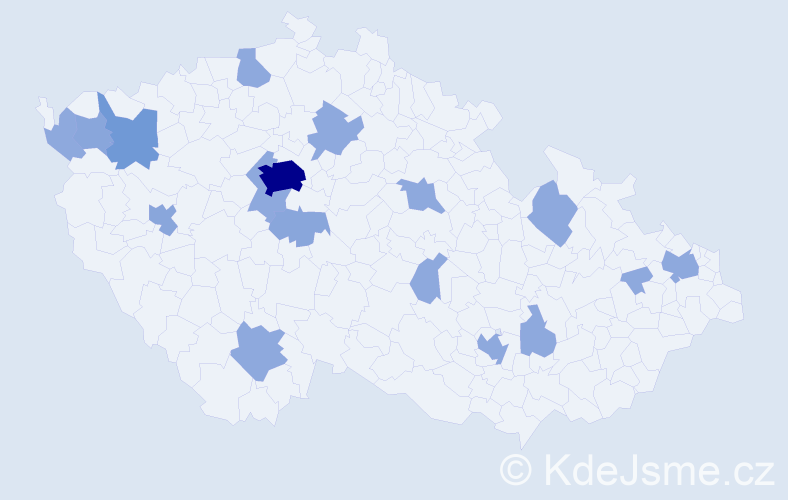 Jméno: 'Jelizaveta', počet výskytů 30 v celé ČR