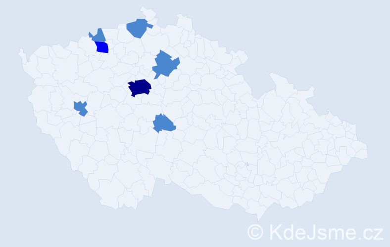 Jméno: 'Quynh Mai', počet výskytů 10 v celé ČR