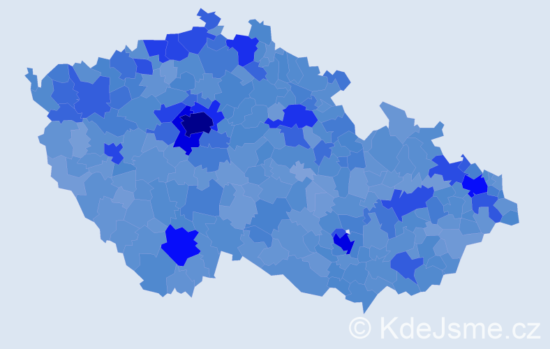 Jméno: 'Klára', počet výskytů 33807 v celé ČR