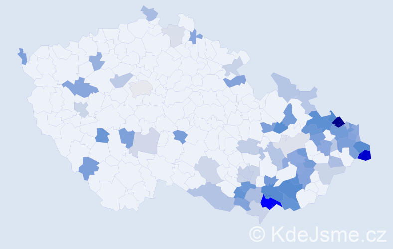 Jméno: 'Jenovefa', počet výskytů 146 v celé ČR