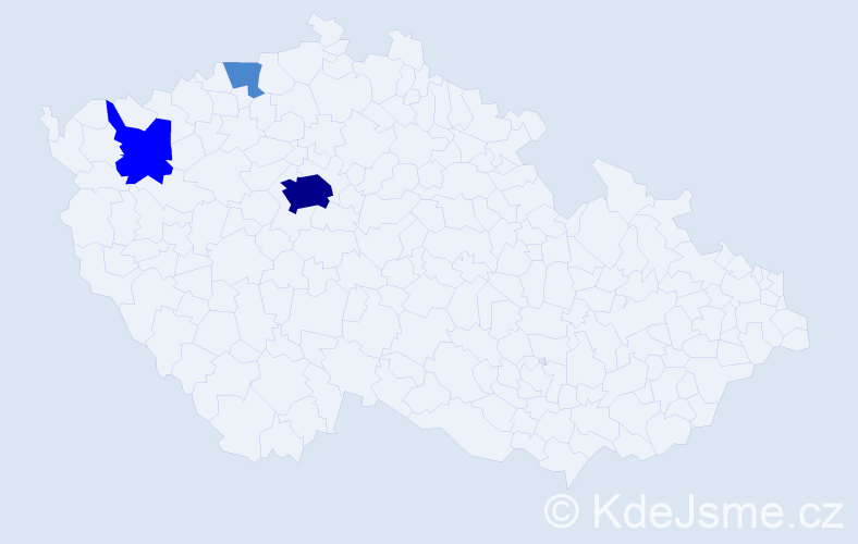 Jméno: 'Chadi', počet výskytů 6 v celé ČR