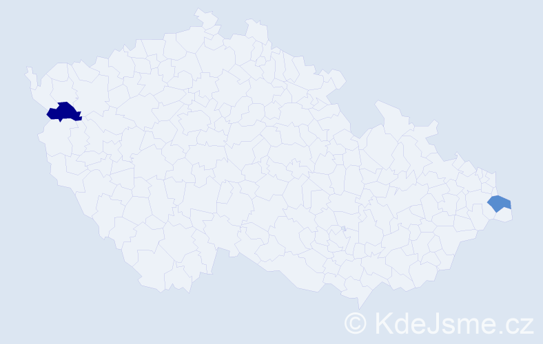 Jméno: 'Arkád', počet výskytů 2 v celé ČR