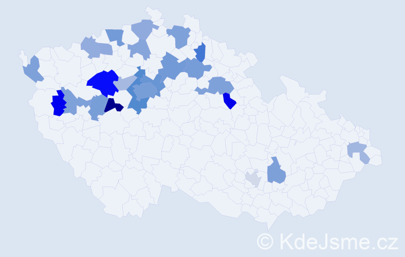 Jméno: 'Ruslana', počet výskytů 48 v celé ČR