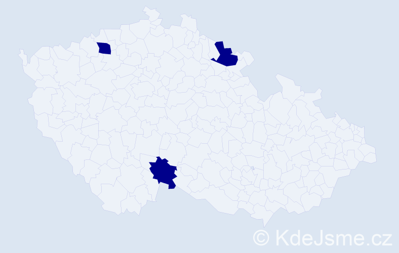 Jméno: 'Bronislawa', počet výskytů 3 v celé ČR