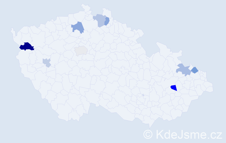 Jméno: 'Dětřich', počet výskytů 10 v celé ČR