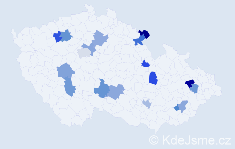 Jméno: 'Věnka', počet výskytů 21 v celé ČR