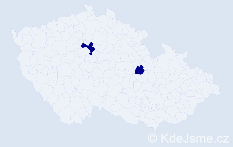 Jméno: 'Daniela Annette', počet výskytů 2 v celé ČR