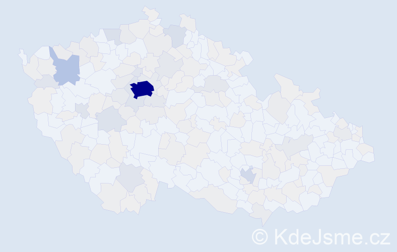 Jméno: 'Victor', počet výskytů 538 v celé ČR