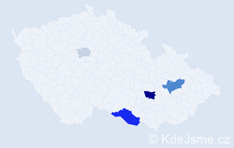 Jméno: 'Altanzaya', počet výskytů 4 v celé ČR