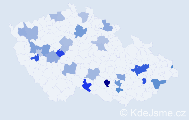 Jméno: 'Anette', počet výskytů 45 v celé ČR