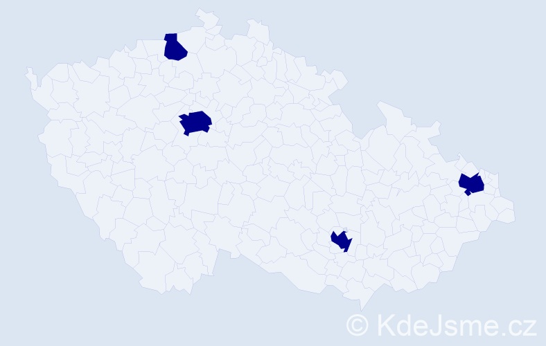 Jméno: 'Yigit', počet výskytů 4 v celé ČR
