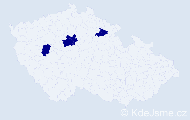 Jméno: 'Jana Michaela', počet výskytů 5 v celé ČR