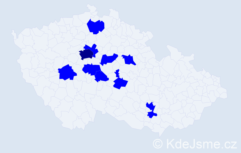 Jméno: 'Ivaylo', počet výskytů 12 v celé ČR