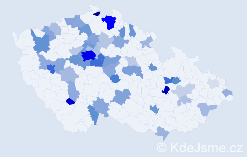 Jméno: 'Lilia', počet výskytů 135 v celé ČR