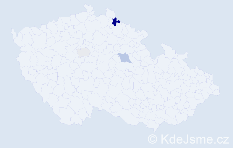 Jméno: 'Olav', počet výskytů 4 v celé ČR