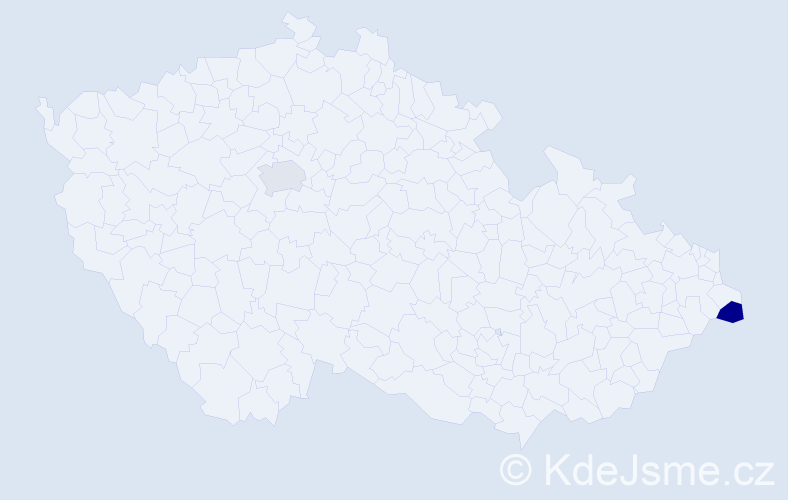 Jméno: 'John Robert', počet výskytů 2 v celé ČR