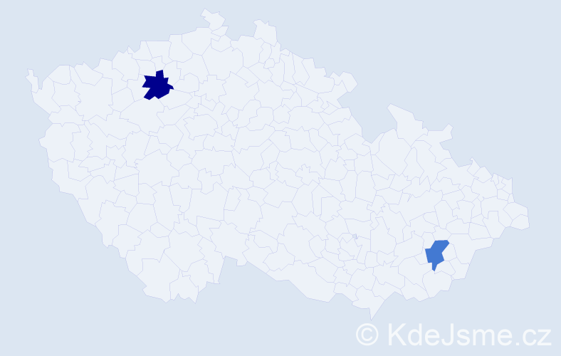 Jméno: 'Jacob Paul', počet výskytů 2 v celé ČR