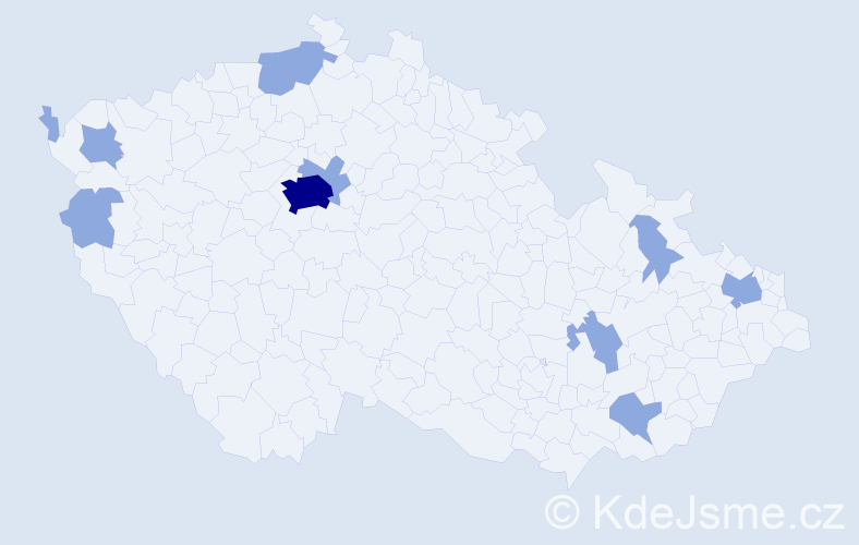 Jméno: 'Huong', počet výskytů 17 v celé ČR