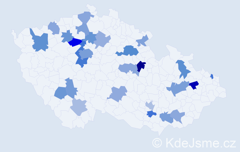 Jméno: 'Kryšpín', počet výskytů 47 v celé ČR