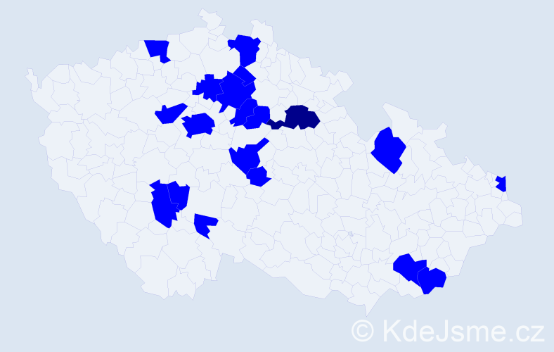 Jméno: 'Urban', počet výskytů 20 v celé ČR