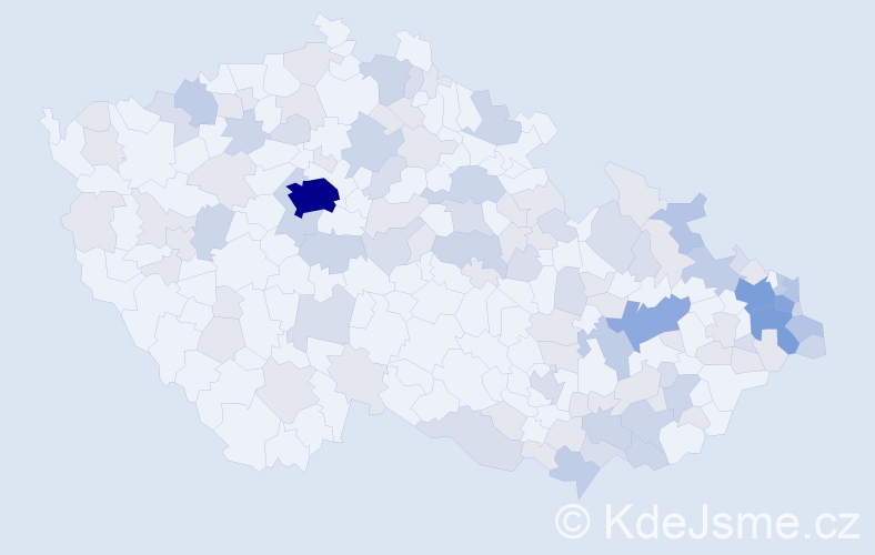 Jméno: 'Regína', počet výskytů 246 v celé ČR