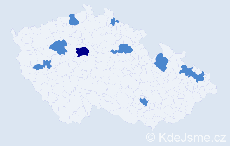 Jméno: 'Mai Anh', počet výskytů 14 v celé ČR