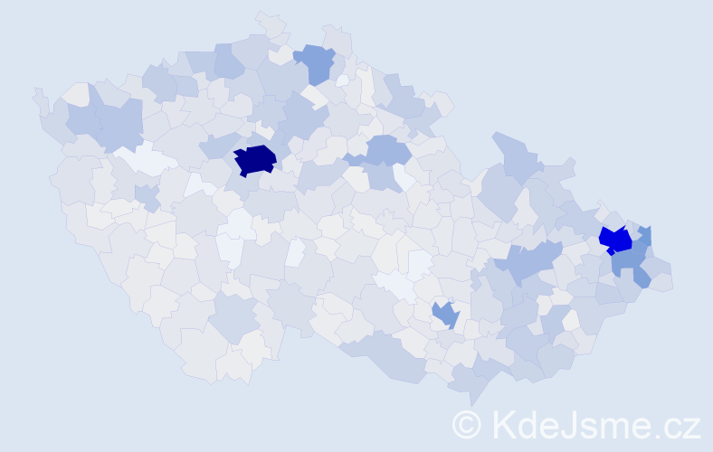 Jméno: 'Emília', počet výskytů 2306 v celé ČR