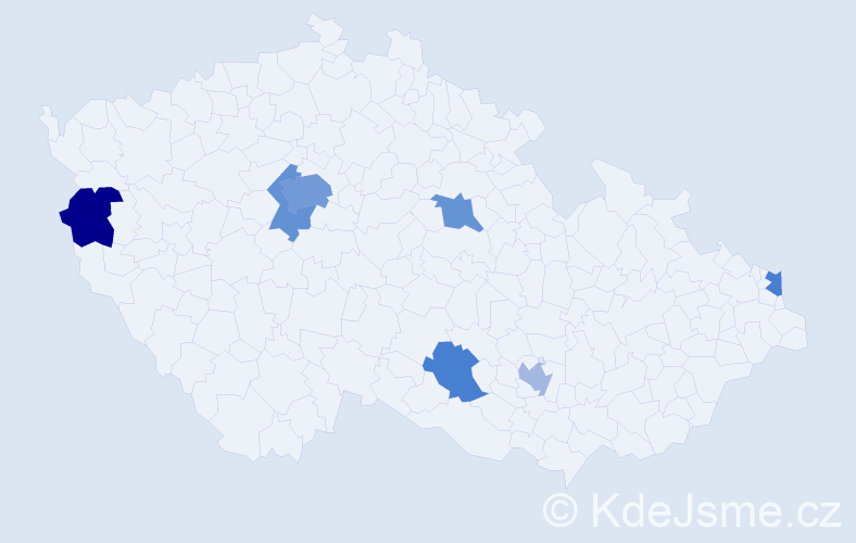Jméno: 'Khalid', počet výskytů 12 v celé ČR