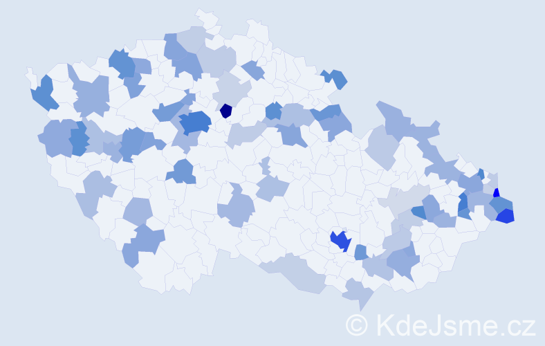 Jméno: 'Stefan', počet výskytů 166 v celé ČR
