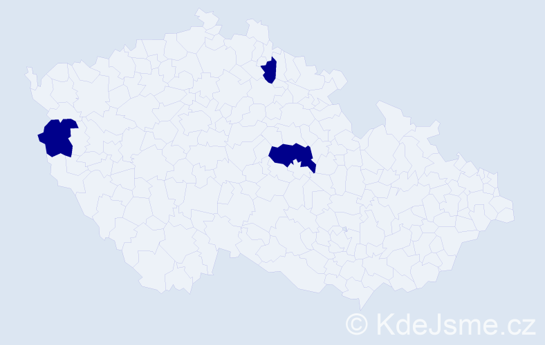 Jméno: 'Ayat', počet výskytů 3 v celé ČR