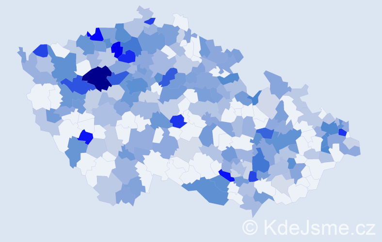 Jméno: 'Světluše', počet výskytů 451 v celé ČR