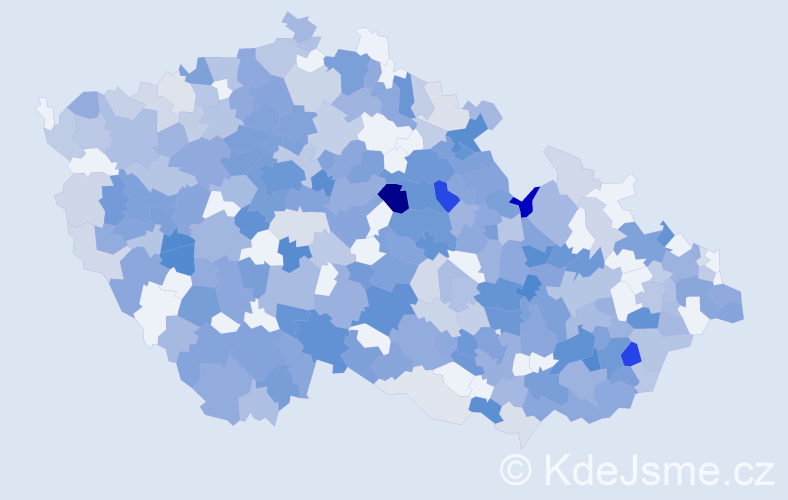 Jméno: 'Justýna', počet výskytů 688 v celé ČR