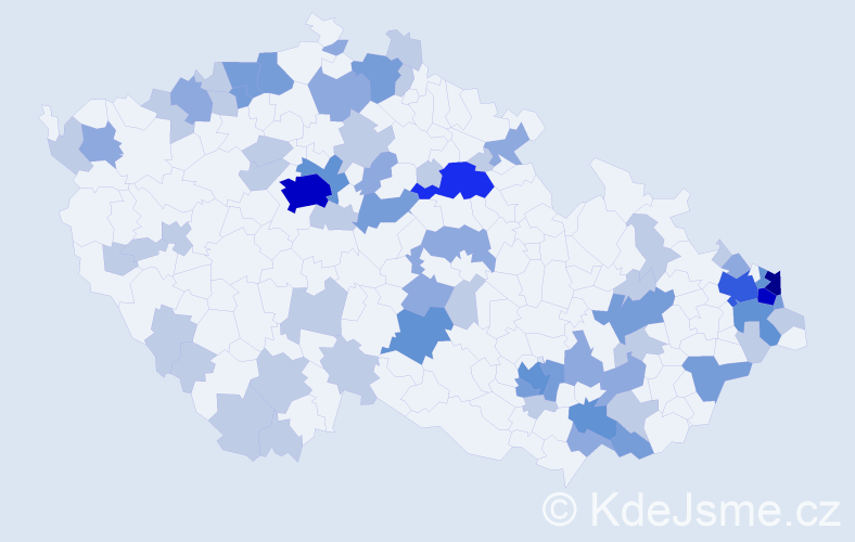 Jméno: 'Adriána', počet výskytů 150 v celé ČR