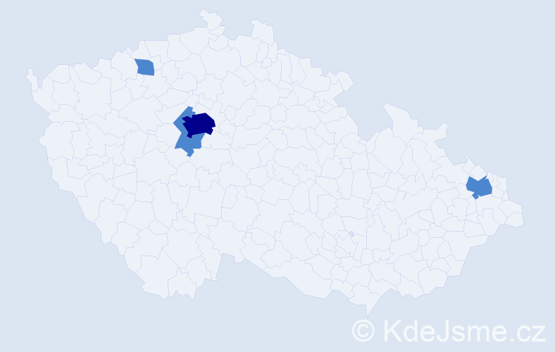 Jméno: 'Di', počet výskytů 6 v celé ČR