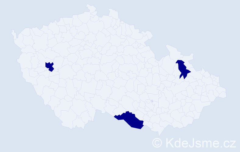 Jméno: 'Julie Izabela', počet výskytů 3 v celé ČR
