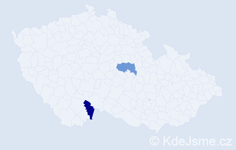 Jméno: 'Rose Maria', počet výskytů 2 v celé ČR