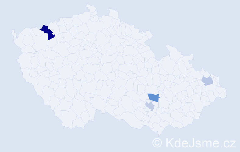 Jméno: 'Dorith', počet výskytů 5 v celé ČR