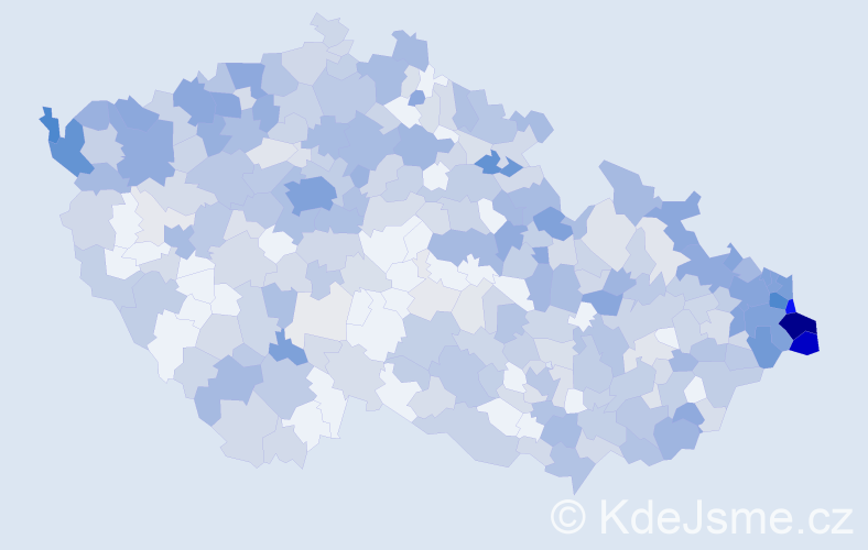 Jméno: 'Karina', počet výskytů 950 v celé ČR