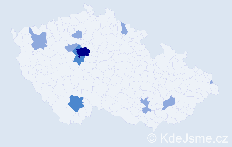 Jméno: 'Adnan', počet výskytů 17 v celé ČR