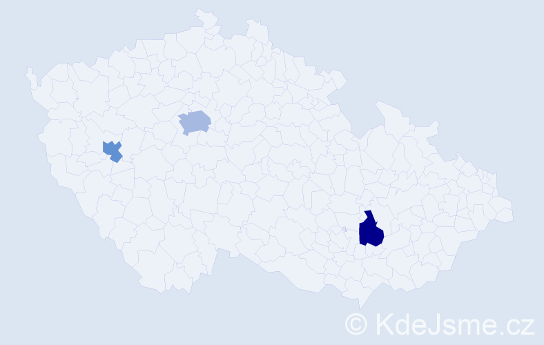 Jméno: 'John Joseph', počet výskytů 4 v celé ČR